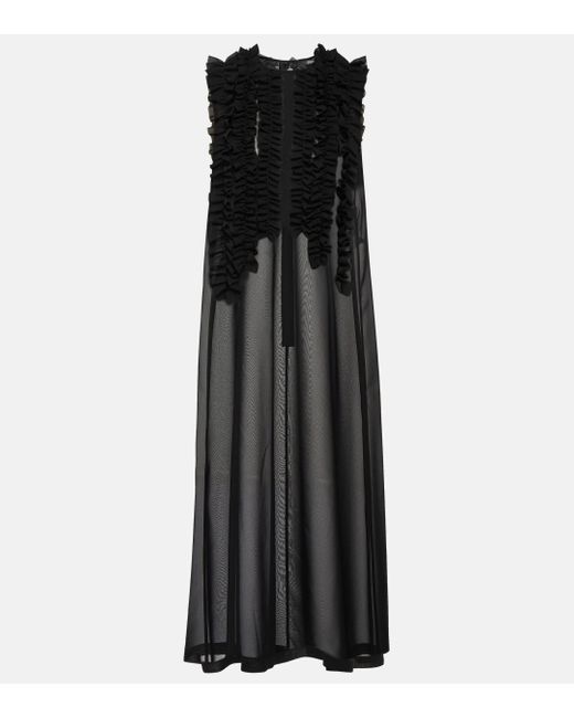 Noir Kei Ninomiya Black Jacquard Midi Dress