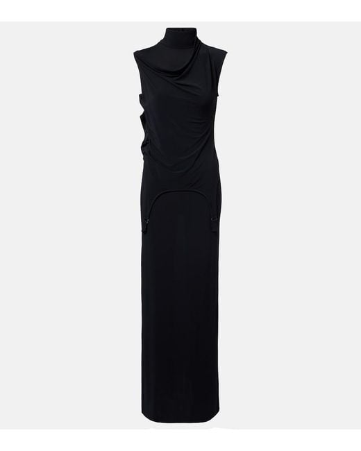 Jean Paul Gaultier Blue Lingerie Garter Long Dress