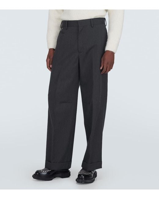 Undercover Gray Wool Straight Pants for men