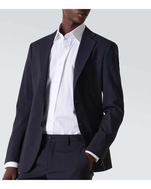 Thom Sweeney White Lecce Cotton Poplin Shirt for men