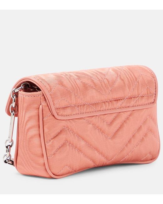 Gucci Pink GG Marmont Moire Belt Bag