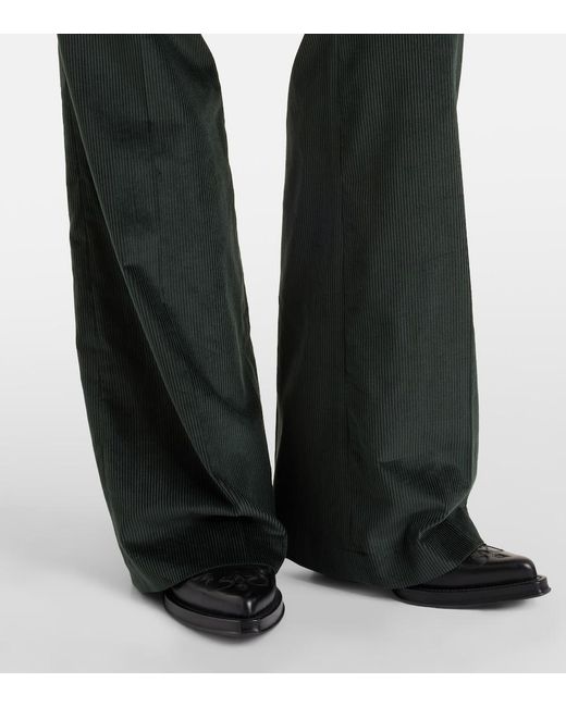 Gabriela Hearst Black Vesta Cotton Corduroy Flared Pants