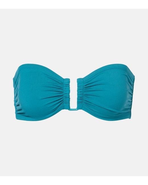 Eres Blue Show Strapless Bikini Top