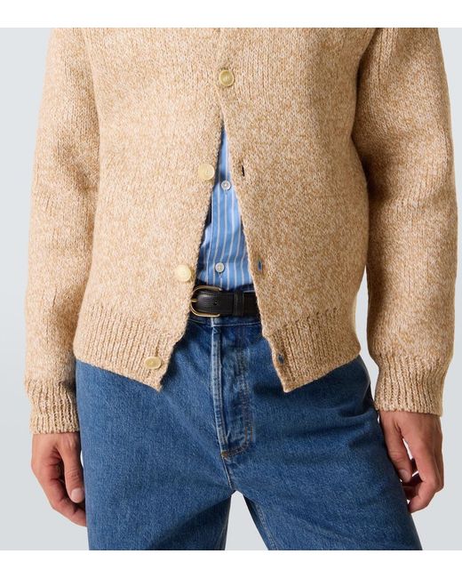 Auralee Natural Wool And Alpaca-Blend Cardigan for men