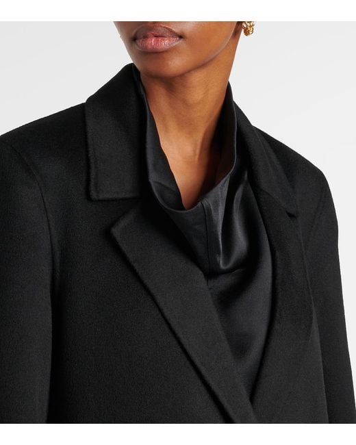 Manteau Noir En Melton Double Face Totême  en coloris Black