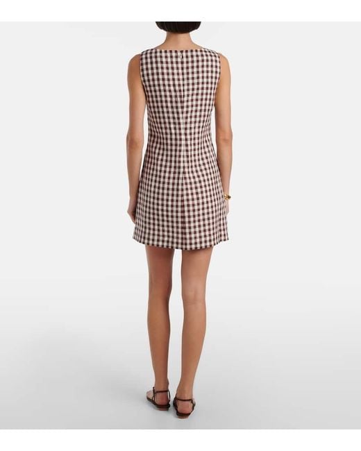 Posse White Minikleid Sadie Aus Leinen