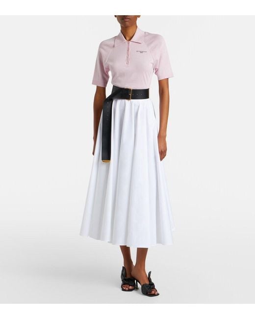 Givenchy Pink Cotton And Silk Polo Shirt