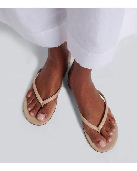 Gianvito Rossi White Calypso Leather Thong Sandals