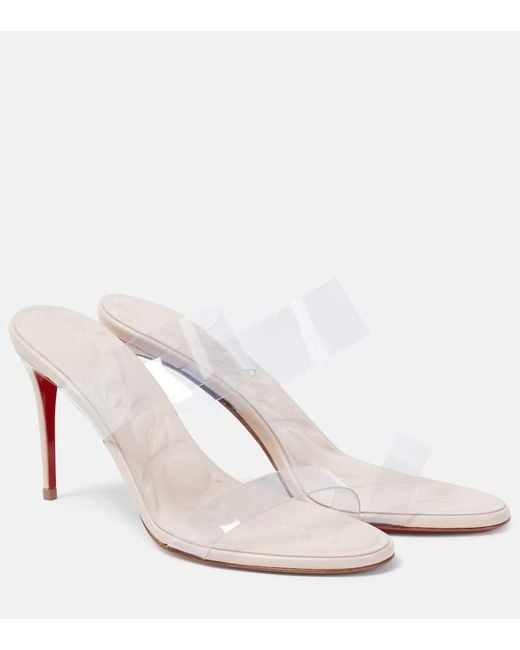 Christian Louboutin White Just Loubi 85 Pvc Sandals