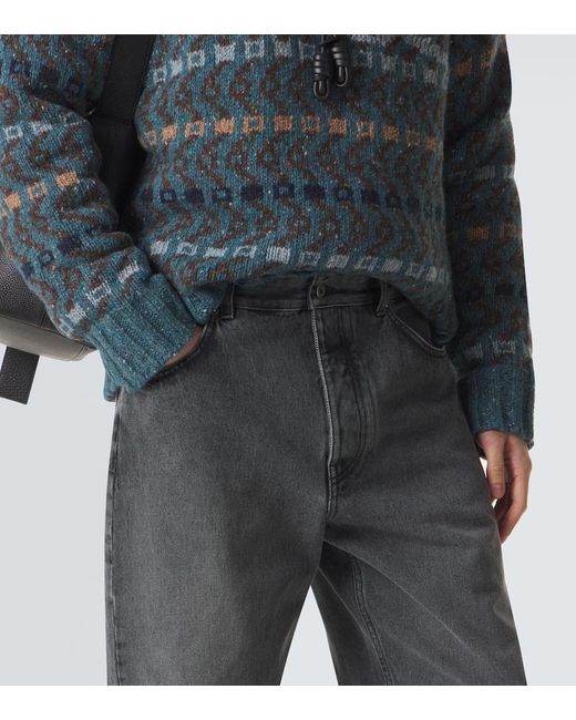 Loewe Gray Straight Jeans for men