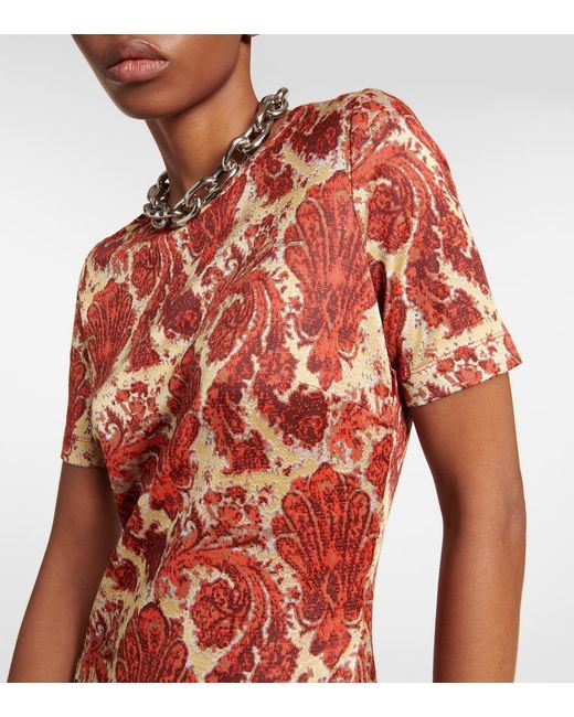 Rabanne Orange Printed Maxi Dress