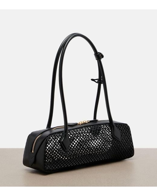 Alaïa Black Le Teckel Medium Woven Leather Shoulder Bag