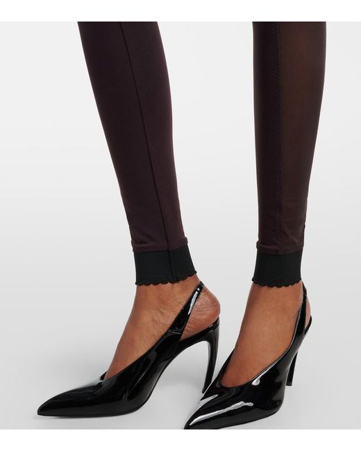 The Attico Purple Paneled Leggings