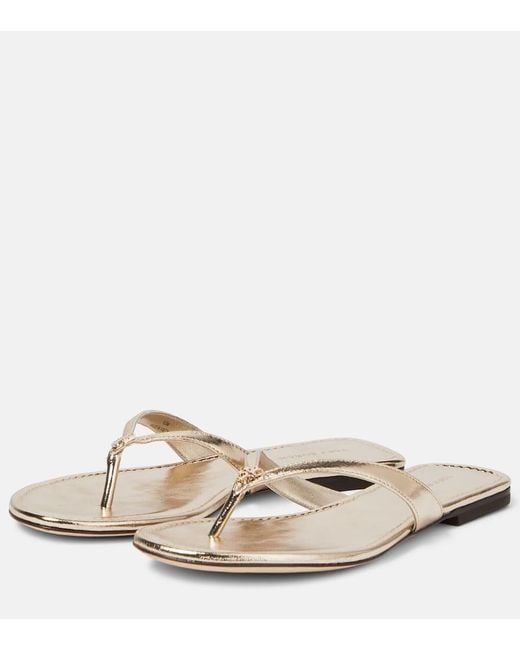 Tory Burch Natural Sandalen Aus-Leder