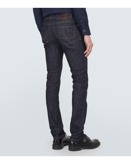 Jeans slim Meribel Brioni de hombre de color Blue