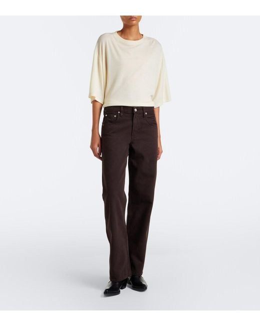 Citizens of Humanity Brown Lindz Straight Jeans