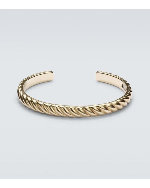 David Yurman Metallic Sculpted Cable 18Kt Cuff Bracelet for men