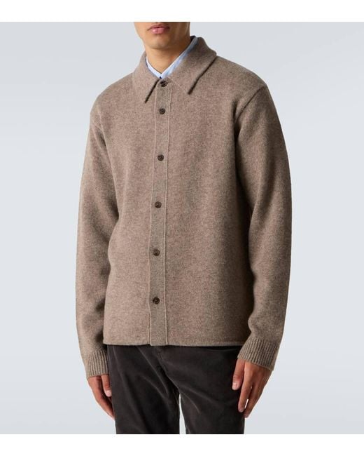 FRAME Natural Yak And Wool Cardigan for men