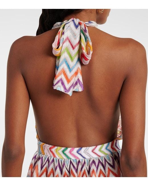 Missoni White Zigzag Lame Romper