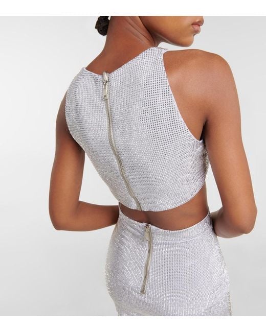 Balmain White Embellished Bralette