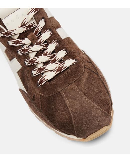 Hogan Brown Cool Allacciato H Suede Sneakers