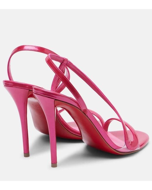 Christian Louboutin Pink Sandalen Rosa Z 100 Aus Lackleder