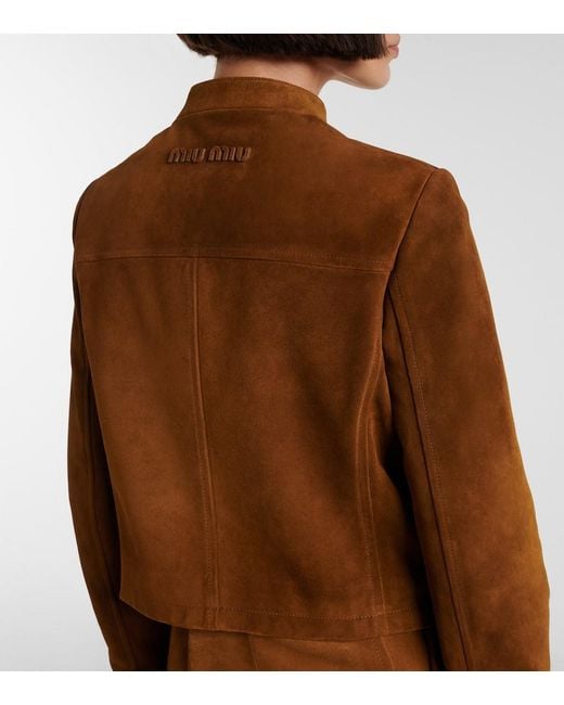 Miu Miu Brown Suede Jacket