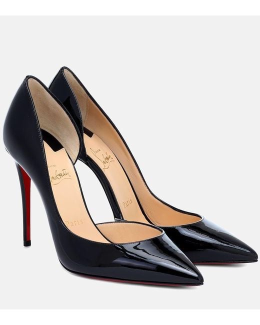 Christian Louboutin Black Pumps Iriza 100 Aus Lackleder