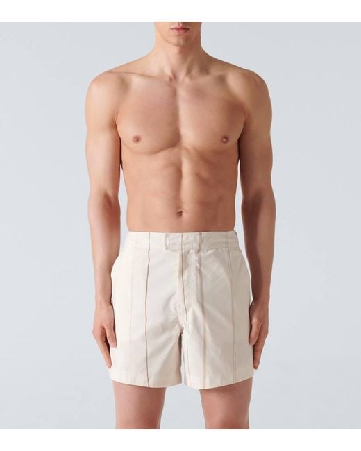 Zegna Natural Printed Swim Trunks for men