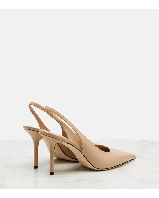 Jimmy Choo Natural Love Leather Slingback Pumps