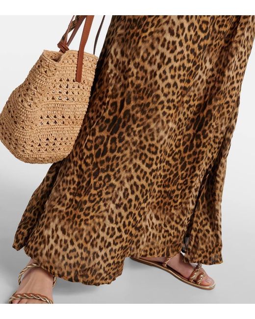 Melissa Odabash Brown Lou Cheetah-print Maxi Dress