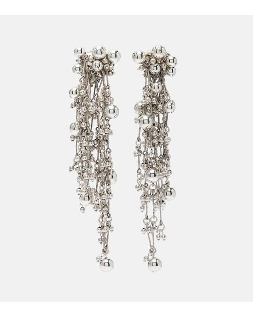 Isabel Marant White Freya Embellished Clip-On Drop Earrings