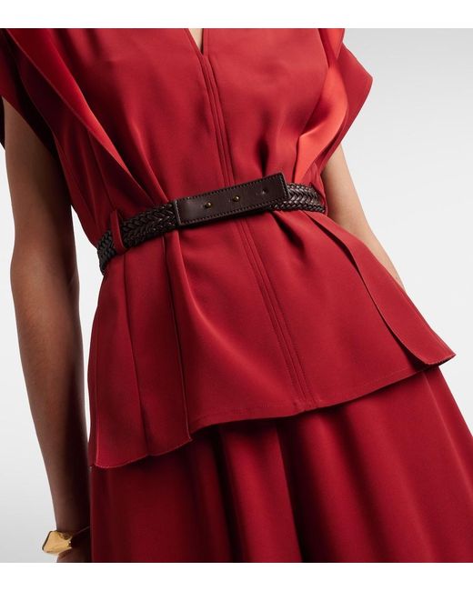 Max Mara Red Belted Top