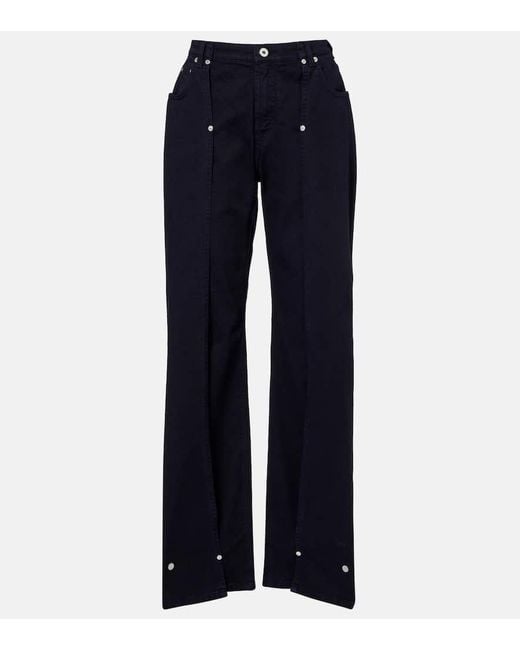Jean Paul Gaultier Blue Low-Rise Wide-Leg Jeans