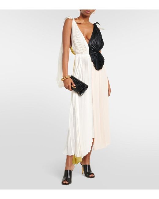 Victoria Beckham White Maxi Dress Polyester