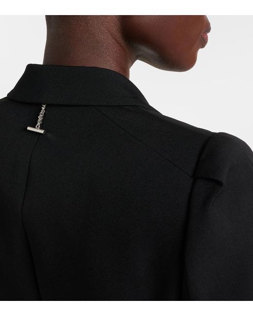 McQueen Black Single-Breasted Wool Jacket