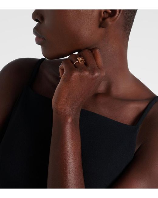 Anello 4G Con Cristalli Swarovski di Givenchy in Natural