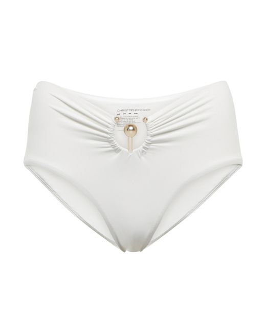 Christopher Esber Orbit Bikini Bottom in White | Lyst