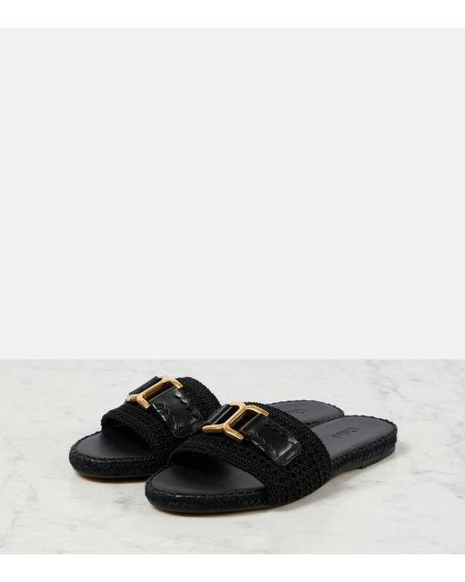 HLOE MARCIE SLIDE IN CHERRY RED CALFSKIN WITH GOLD HARDWARE