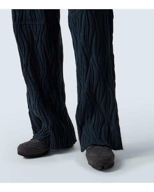 Kiko Kostadinov Blue Raday Knitted Cotton Wide-Leg Pants for men