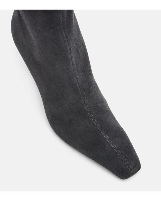 Paris Texas Black Belle Suede Ankle Boots
