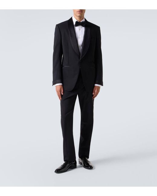 John Lobb Black Jamie Patent Leather Penny Loafers for men