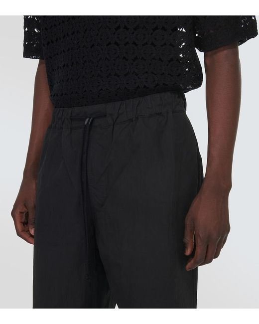 Commas Black Cotton-Blend High-Rise Pants for men