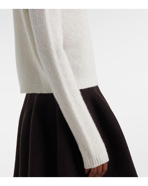 Lisa Yang White Felicia Cashmere And Silk Cardigan