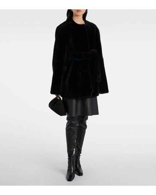 Totême Black Shearling Jacket