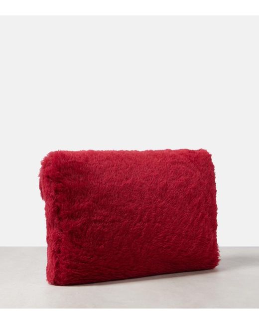 Max Mara Red Teddy Clutch