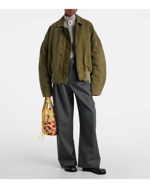 Chaqueta Bomber Oversized De Algodon J.W. Anderson de color Green
