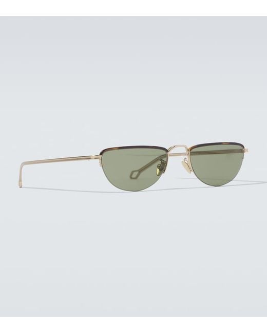 Giorgio Armani Green Browline Sunglasses for men