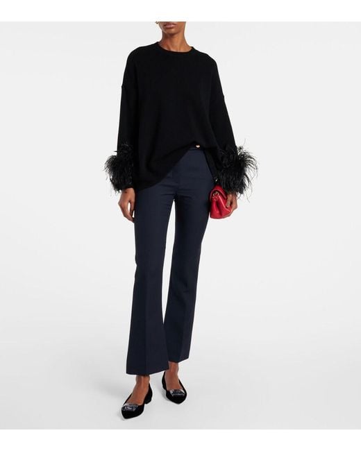 Gianvito Rossi Black Jaipur Velvet Ballet Flats