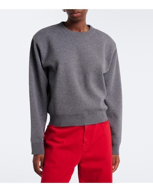 Rohe Gray Wool And Cashmere-Blend Sweater
